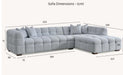 Aluxo Tribeca Corner - Iron Boucle-Cheshire Furniture Outlet