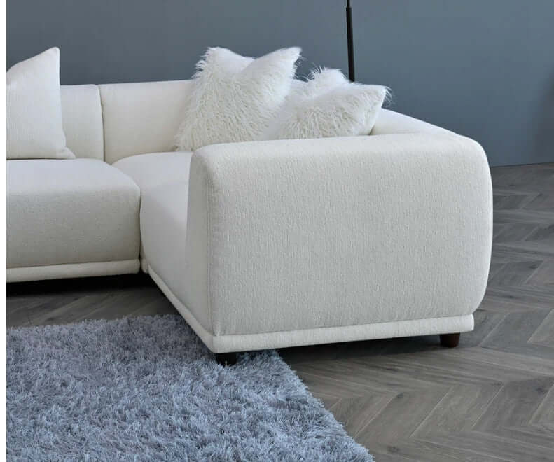 Aluxo Lottie Modular Corner - Polar Boucle-Cheshire Furniture Outlet