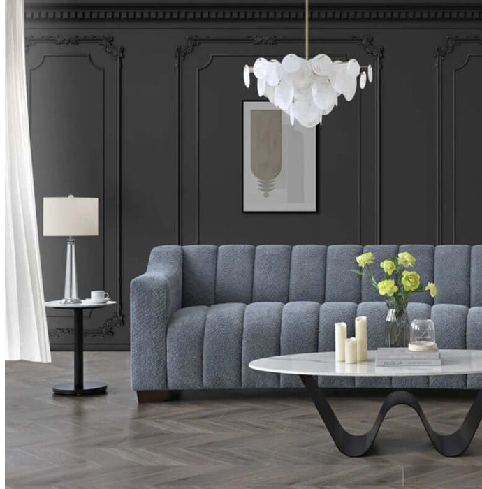 Aluxo Astoria 3 Seater Sofa - Iron Boucle Fabric-Cheshire Furniture Outlet