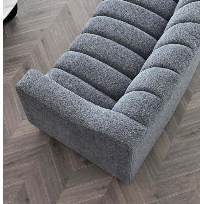 Aluxo Astoria 3 Seater Sofa - Iron Boucle Fabric-Cheshire Furniture Outlet