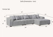 Aluxo Leonard Right Hand Corner - Cloudy Grey Boucle-Cheshire Furniture Outlet