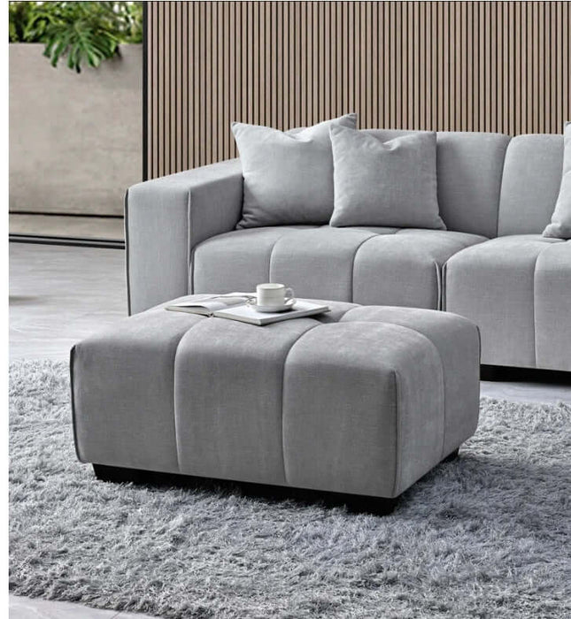 Aluxo Leonard Right Hand Corner - Cloudy Grey Boucle-Cheshire Furniture Outlet
