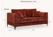 Aluxo Lenox Sofa Range - Rust Velvet-Cheshire Furniture Outlet