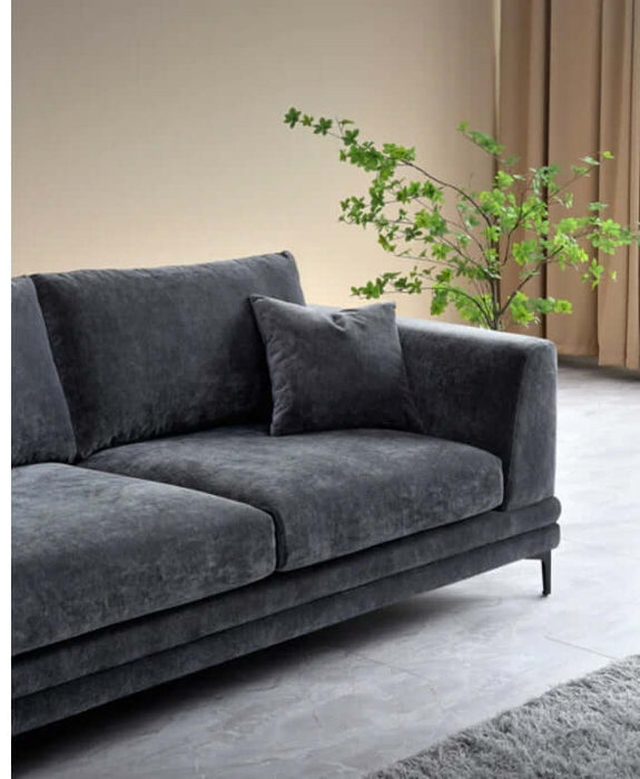 Aluxo Lenox Sofa Range - Steel Velvet-Cheshire Furniture Outlet