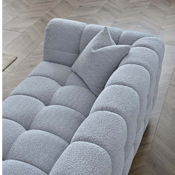 Aluxo Tribeca Sofa Range - Pearl Boucle 3+1+Stool-Cheshire Furniture Outlet