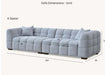 Aluxo Tribeca Sofa Range - Pearl Boucle 3+1+Stool-Cheshire Furniture Outlet