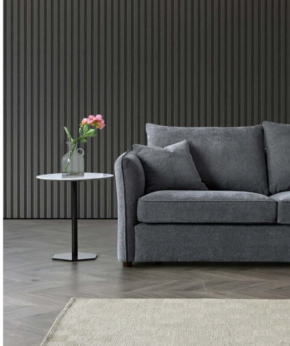 Aluxo Rubin Corner Chaise - Charcoal Boucle-Cheshire Furniture Outlet
