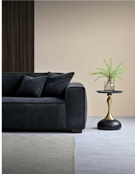Dakota 4 seater with Chaise - Midnight Boucle-Cheshire Furniture Outlet