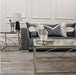 Stella Chrome Coffee Table with Stomach Ash Grey Sintered Top-Cheshire Furniture Outlet