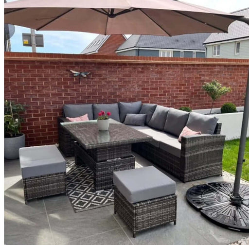 Rattan Corner Rising Dining Set-Cheshire Furniture Outlet