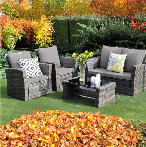 Rattan 4 Seater Dining Set-Cheshire Furniture Outlet