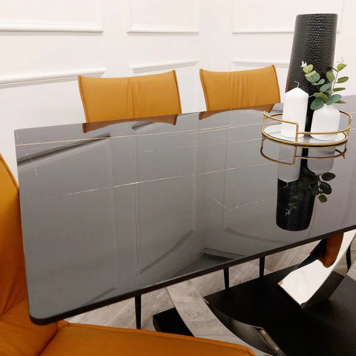 Venus Dining Table with 4 Flora Chairs-Cheshire Furniture Outlet