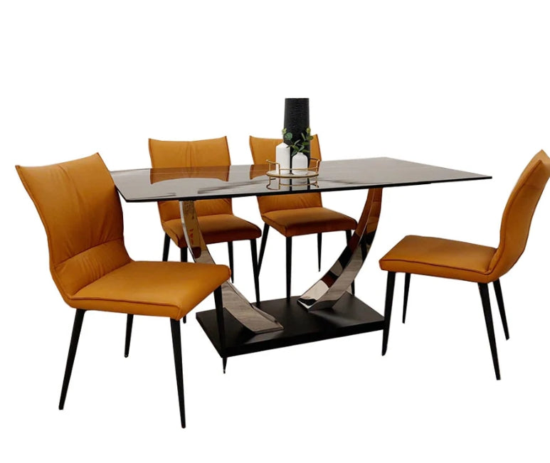 Venus Dining Table with 4 Flora Chairs-Cheshire Furniture Outlet
