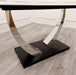 Venus Dining Table with 4 Black Luna Chairs-Cheshire Furniture Outlet