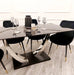 Venus Dining Table with 4 Black Luna Chairs-Cheshire Furniture Outlet