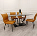 Venus 1.6 Chrome Dining Table with Black Sintered Stone Top-Cheshire Furniture Outlet