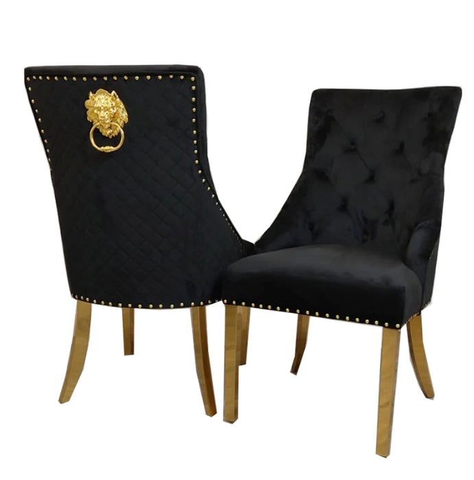 Louis Gold 1.8m Black & Gold - 4 Bentley Black & Gold-Cheshire Furniture Outlet