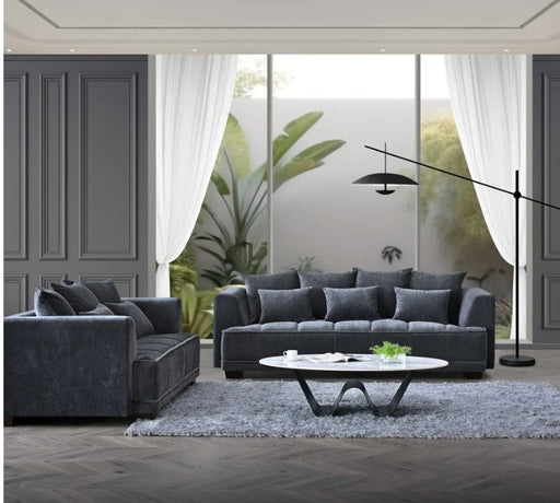 Gramercy 3&2 in Steel Velvet-Cheshire Furniture Outlet