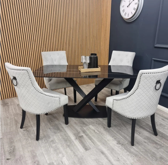 Bentley Black Leg Dining Chair-Cheshire Furniture Outlet