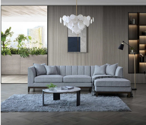 Aluxo Cooper Right Hand Corner Group in Dolphin Boucle-Cheshire Furniture Outlet