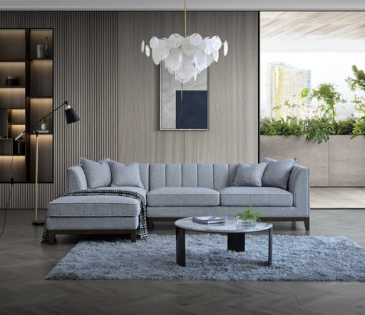 Aluxo Cooper Left Hand Corner Group in Dolphin Boucle-Cheshire Furniture Outlet