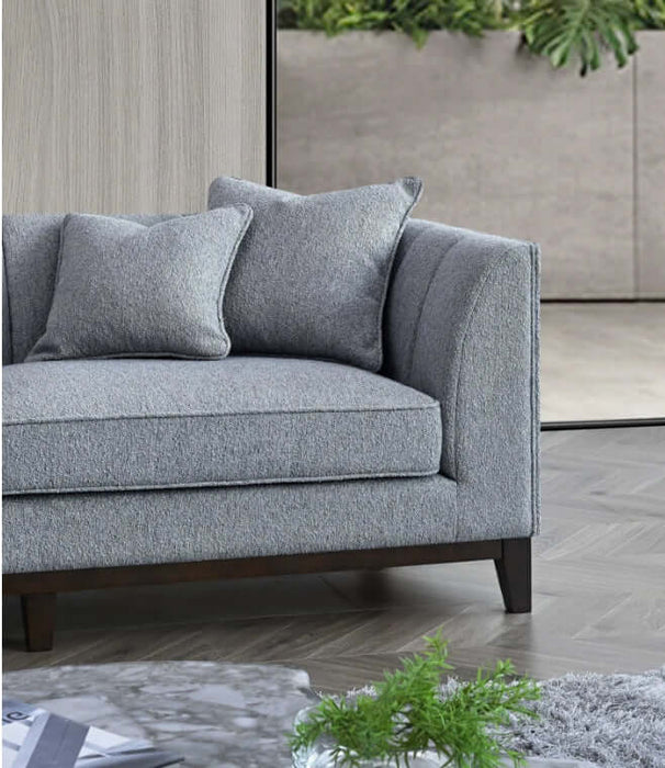 Aluxo Cooper Left Hand Corner Group in Dolphin Boucle-Cheshire Furniture Outlet