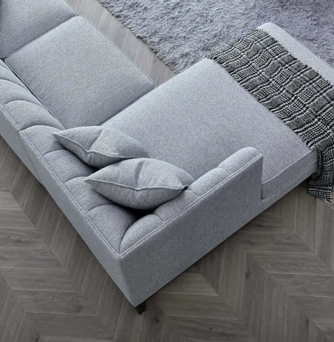 Aluxo Cooper Left Hand Corner Group in Dolphin Boucle-Cheshire Furniture Outlet