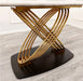 Orion Gold 1.8 Dining Table with Polar White Sintered Stone Top-Cheshire Furniture Outlet