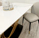 Orion Gold 1.8 Dining Table with Polar White Sintered Stone Top-Cheshire Furniture Outlet