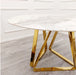Nero Gold 1.3 Round Dining Table with Sintered Stone Top-Cheshire Furniture Outlet