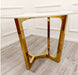 Lucien Gold 1.2 Round Dining Table with Sintered Stone Top-Cheshire Furniture Outlet