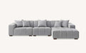 Aluxo Leonard Right Hand Corner Group in Cloudy Grey Boucle-Cheshire Furniture Outlet