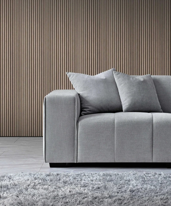 Aluxo Leonard Right Hand Corner Group in Cloudy Grey Boucle-Cheshire Furniture Outlet