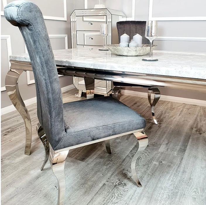 Nicole Dining Chair with Plain Back, Line & Cross Stitch-Cheshire Furniture Outlet