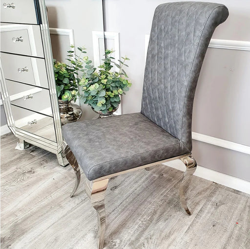 Nicole Dining Chair with Plain Back, Line & Cross Stitch-Cheshire Furniture Outlet