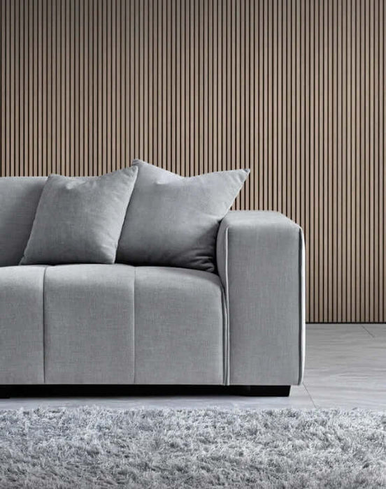 Aluxo Leonard Left Hand Corner Group in Cloudy Grey Boucle-Cheshire Furniture Outlet