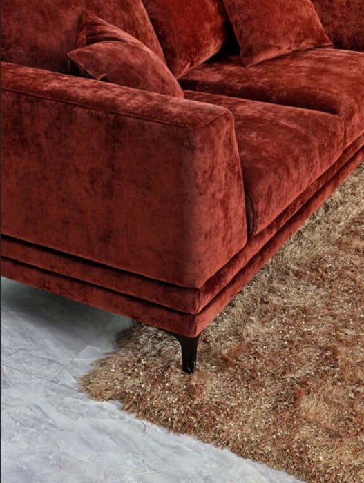 Aluxo Lenox Sofa Range in Rust Velvet-Cheshire Furniture Outlet