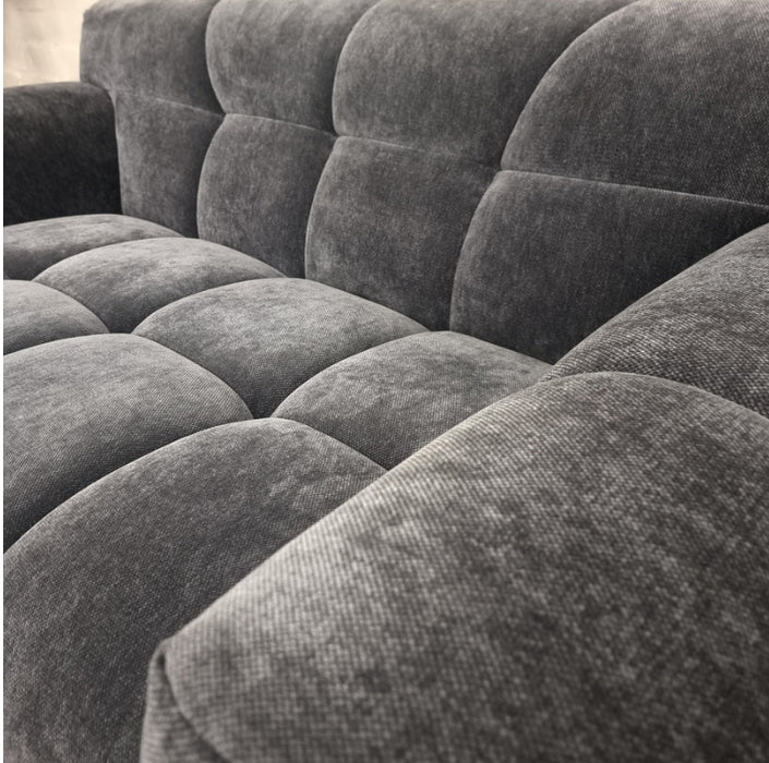 Aluxo Harlem Sofa Range in Steel Velvet-Cheshire Furniture Outlet