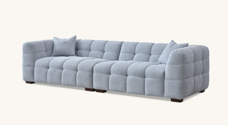 Aluxo Tribeca Sofa Range in Pearl Boucle Fabric-Cheshire Furniture Outlet