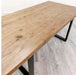 Freya 1.8 Dining Table Solid Dark Pine wood with Matt Black Metal Legs-Cheshire Furniture Outlet