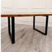 Freya 1.8 Dining Table Solid Dark Pine wood with Matt Black Metal Legs-Cheshire Furniture Outlet