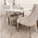 Lucien 1.6 Chrome Dining Table with Polar White Sintered Stone Top-Cheshire Furniture Outlet
