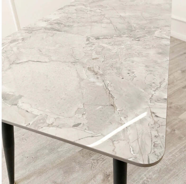 Titus 1.4 Black Dining Table with Sintered Stone Top-Cheshire Furniture Outlet