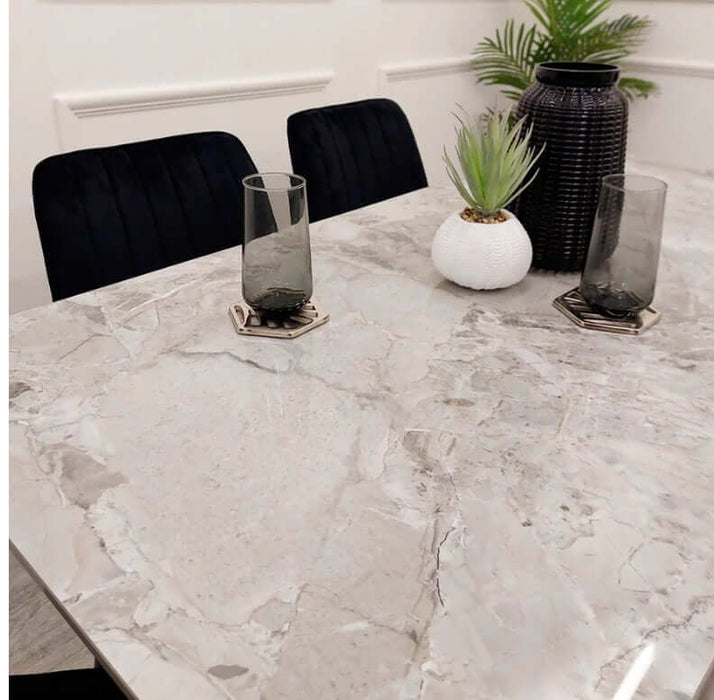 Titus 1.4 Black Dining Table with Sintered Stone Top-Cheshire Furniture Outlet