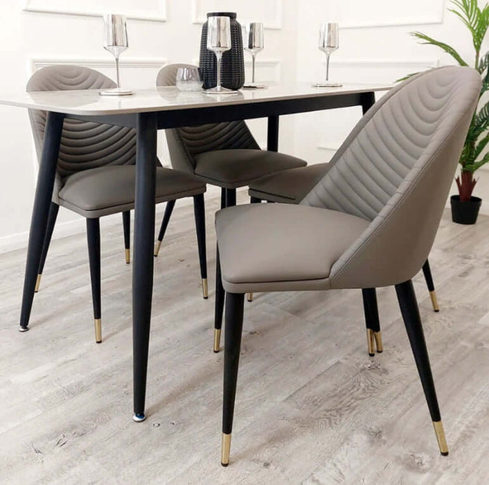 Alba Leather Dining Chair-Cheshire Furniture Outlet