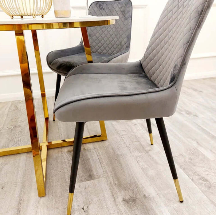 Luna Velvet Dining Chair-Cheshire Furniture Outlet