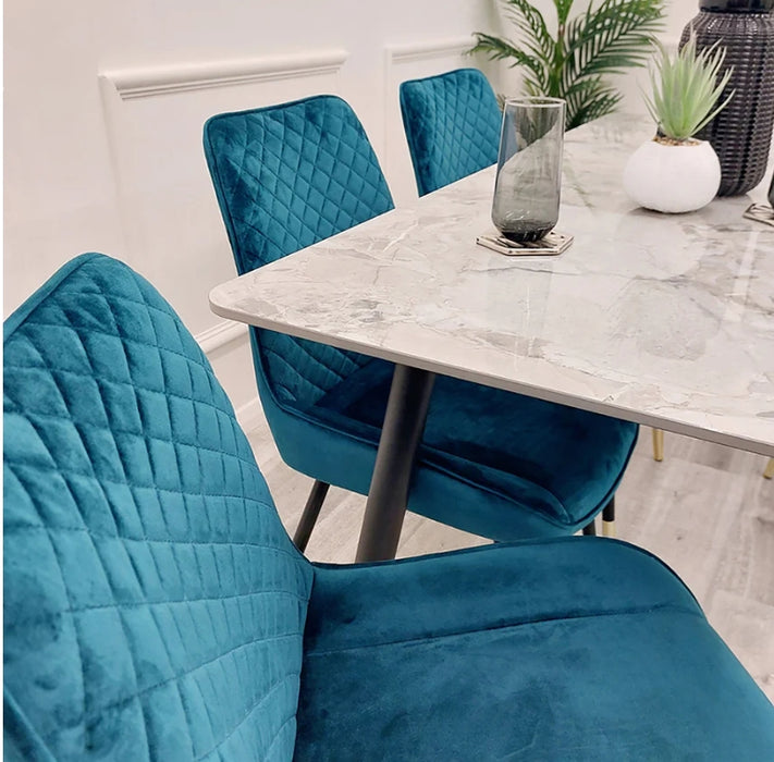 Luna Velvet Dining Chair-Cheshire Furniture Outlet
