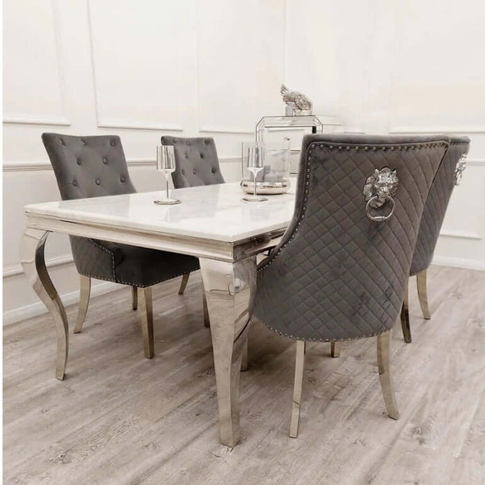 Bentley Chrome Dining Chair-Cheshire Furniture Outlet