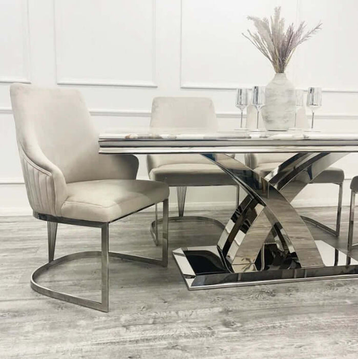 Chelmsford Velvet Dining Chair-Cheshire Furniture Outlet