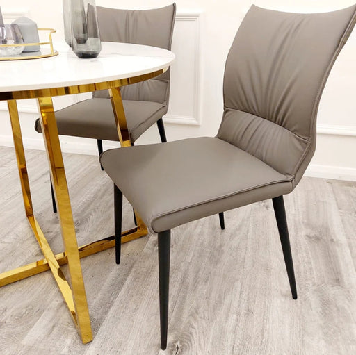 Flora Leather Dining Chair-Cheshire Furniture Outlet